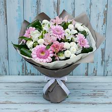 Букет цветов из:  Герберы, Альстромерии и Хризантемы в Митрополье