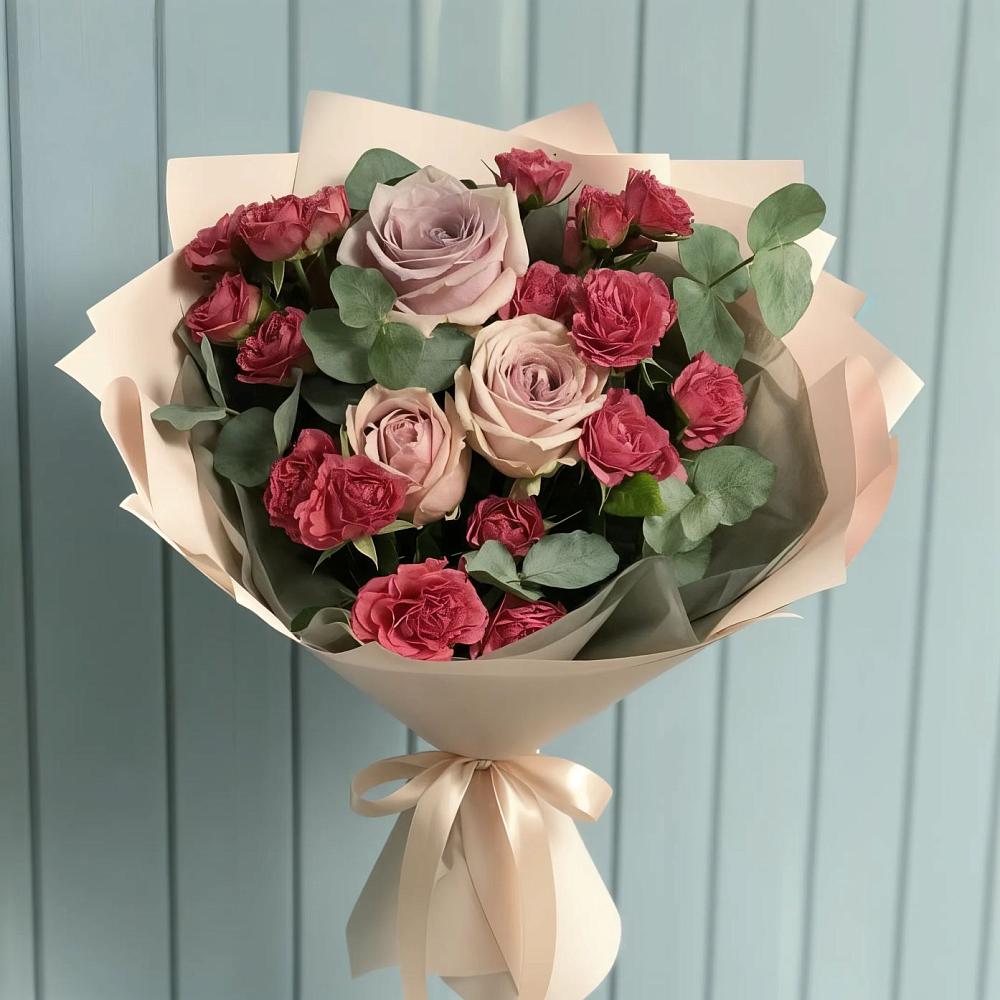 Букет цветов из: Гвоздики и Розы в Митрополье