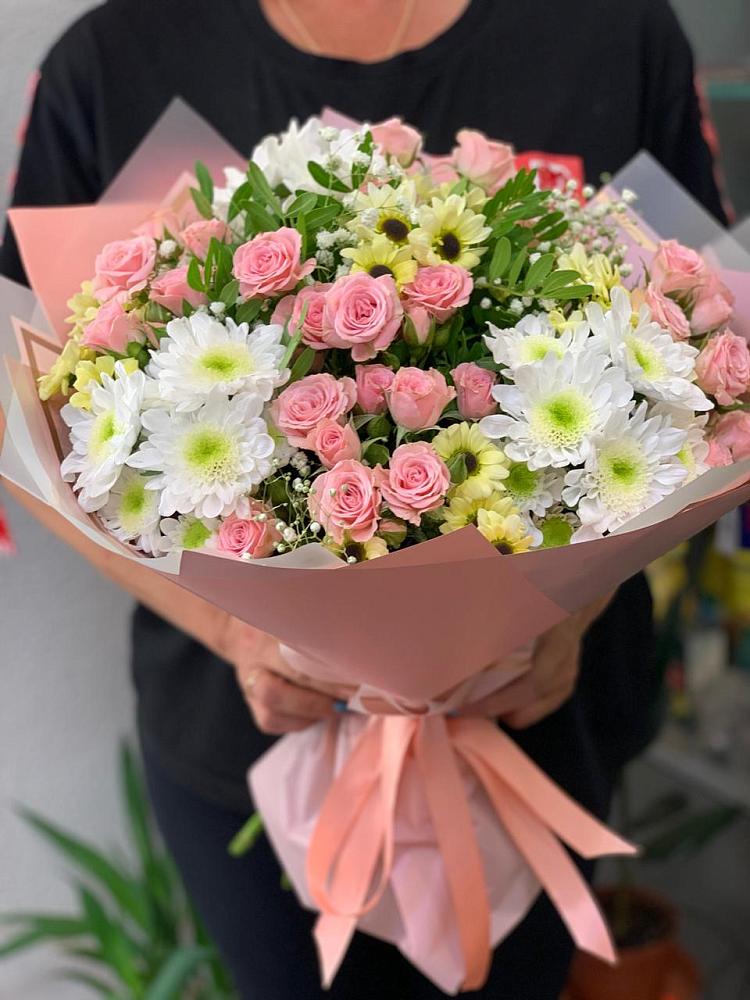 Букет цветов из: Розы и Хризантемы в Митрополье