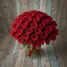 Букет 55 Красных роз Фридом #REPLACE_PRED# Митрополье