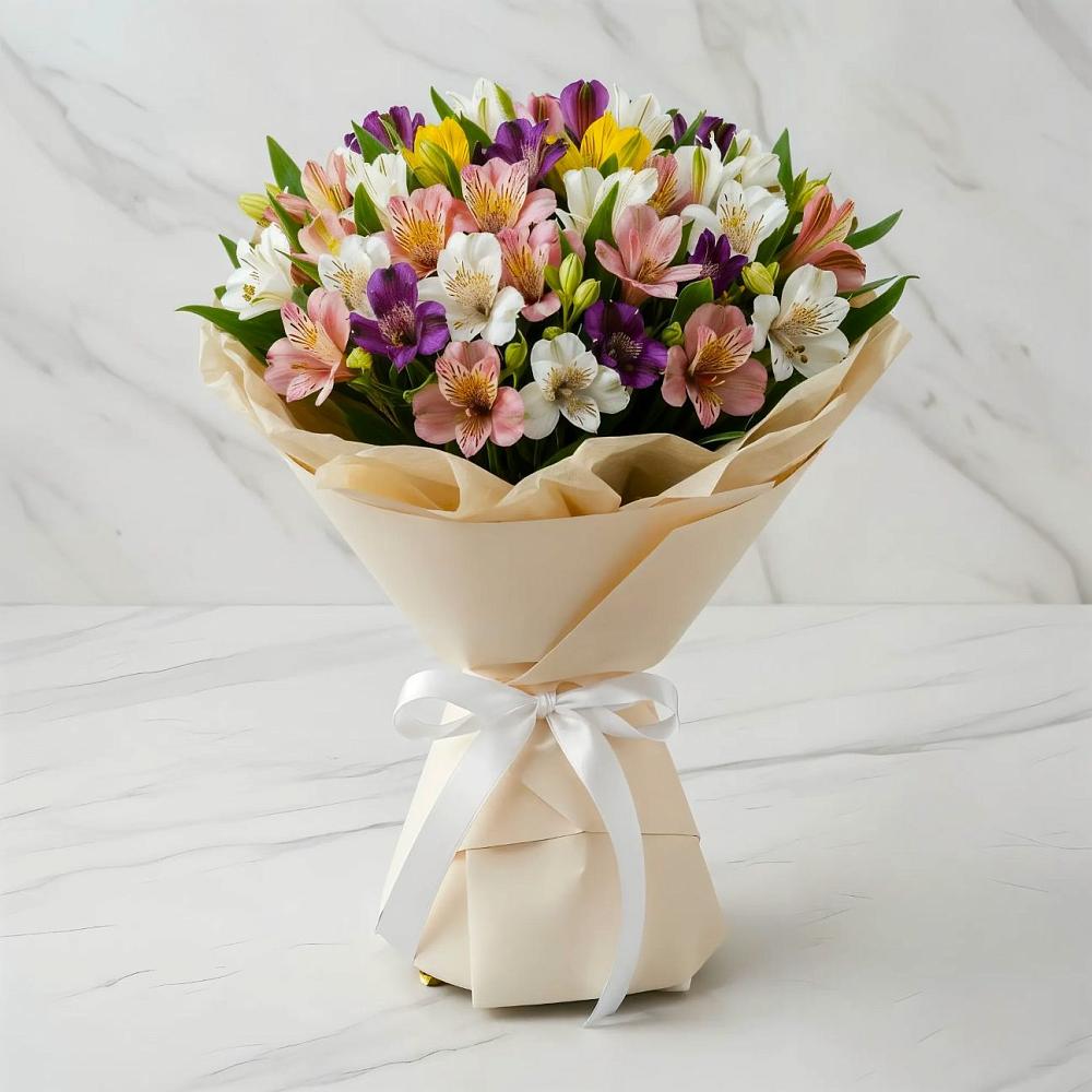 Букет цветов из: Альстромерии в Митрополье