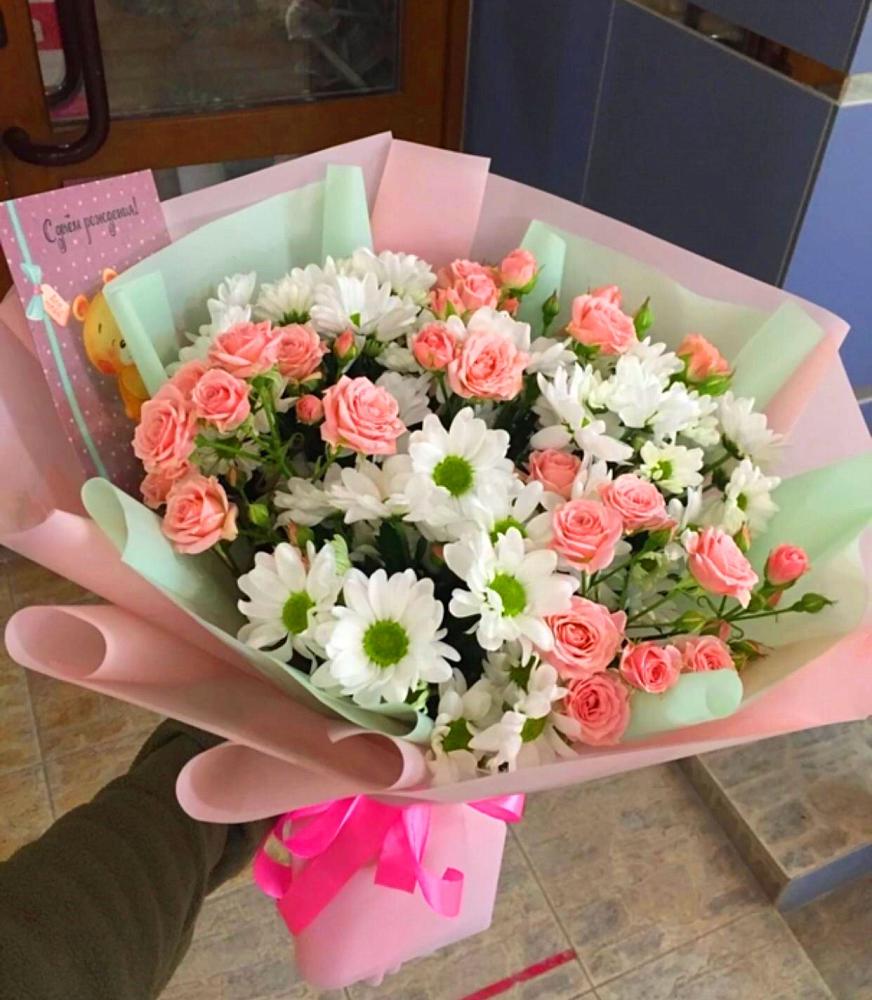 Букет цветов из: Розы и Хризантемы в Митрополье