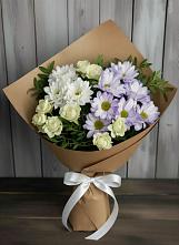 Букет цветов из:  Хризантемы и Розы в Митрополье