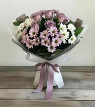 Букет цветов из:  Хризантемы и Розы в Митрополье