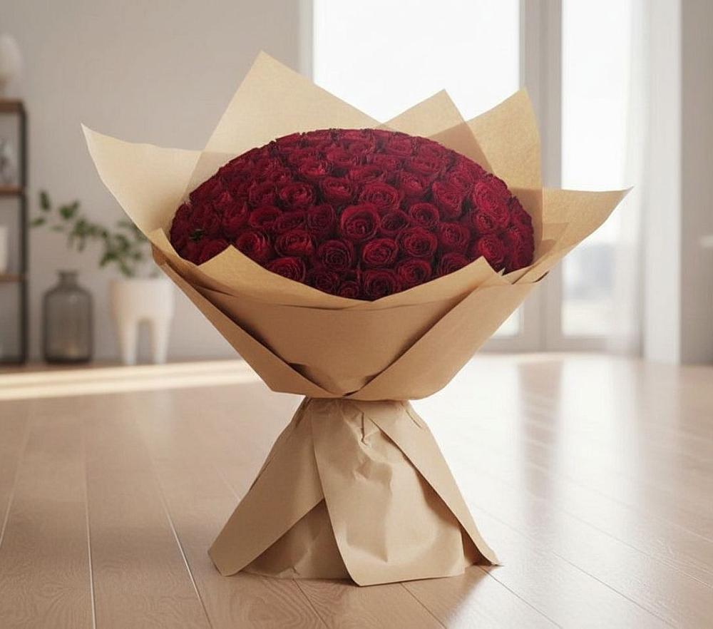 Букет 101 Красная роза в Митрополье