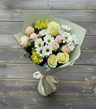 Букет цветов из:  Альстромерии, Розы и Хризантемы в Митрополье