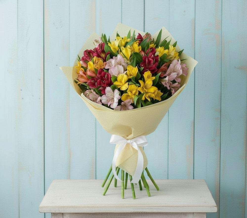Букет цветов из: Альстромерии в Митрополье