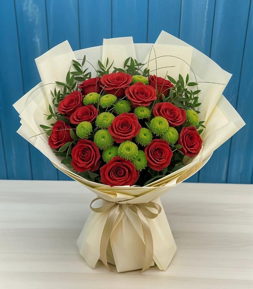 Букет цветов из: Розы и Хризантемы в Митрополье