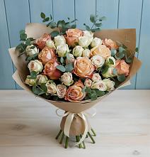 Букет цветов из:  Альстромерии и Розы в Митрополье