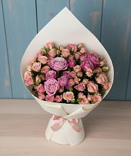 Букет цветов из:  Розы #REPLACE_PRED# Митрополье