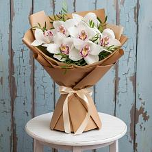 Букет цветов из:  Орхидеи и Розы в Митрополье